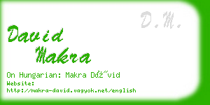 david makra business card